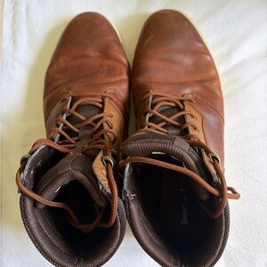 Timberland Chestnut Brown Leather Sneakers